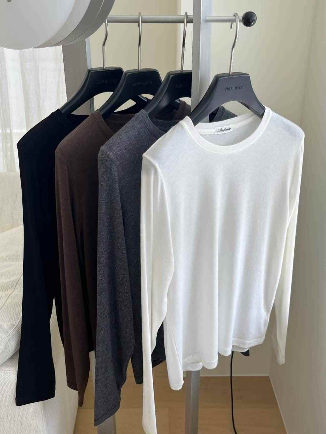 SIMPIEBEIGE韓國代購㊣女裝新款職業時尚人氣推薦長袖T恤兔子SIMPIEBEIGE長袖T恤