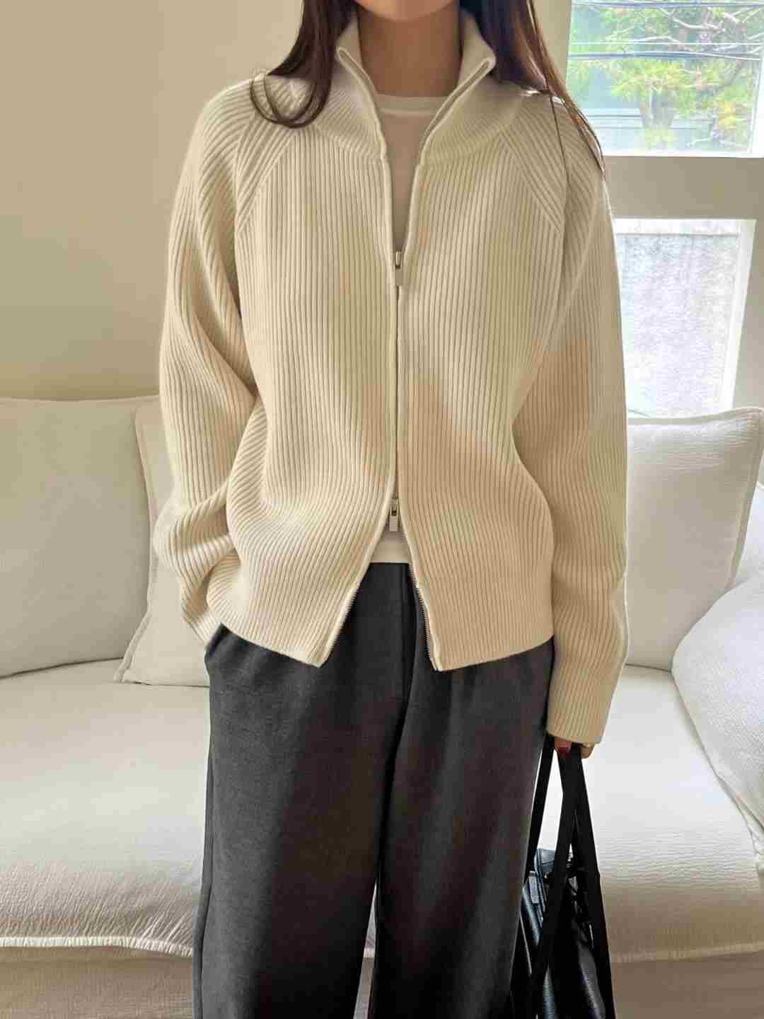 SIMPIEBEIGE東大門㊣直郵女士新款職業時尚休閑真品毛衣拉鏈SIMPIEBEIGE毛衣