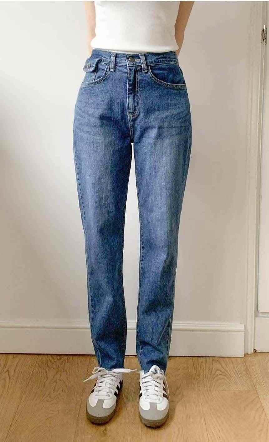 7STAR韓國代購㊣女裝新品熱賣真品推薦職業休閑時尚25秋冬牛仔褲7STAR牛仔褲