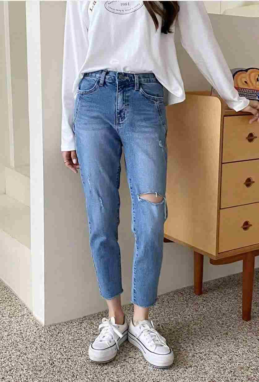 7STAR韓國代購㊣女士新品職業休閑人氣時尚熱賣25秋冬牛仔褲7STAR牛仔褲