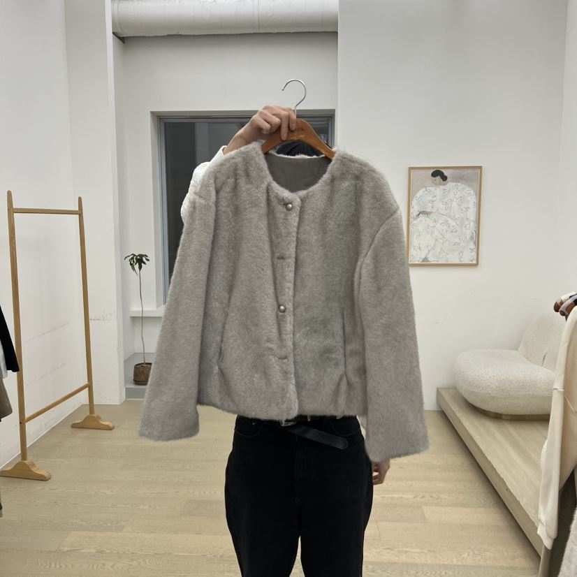 DRESS ROOM韓國直郵㊣女裝新品時尚真品人氣熱賣25秋冬短款大衣DRESS ROOM短款大衣