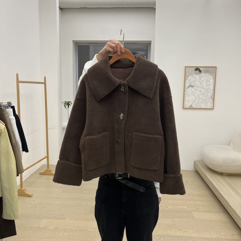 DRESS ROOM韓國代購㊣女裝新款休閑推薦時尚25秋冬夾克貂皮DRESS ROOM夾克