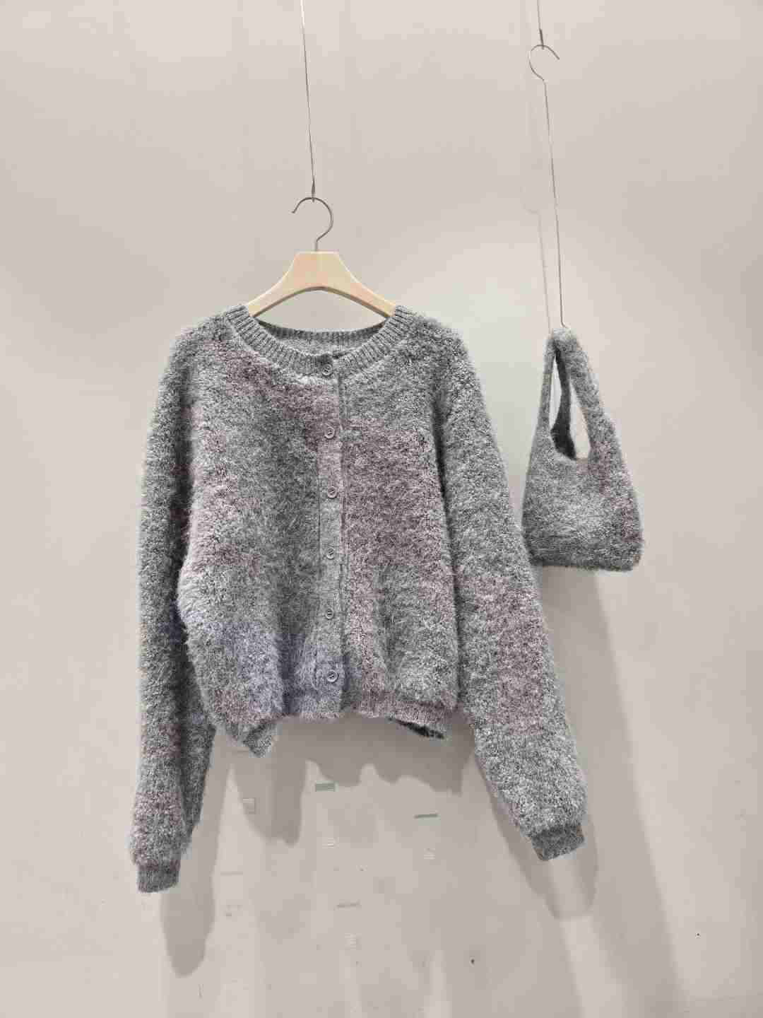 CHERRY YA韓國代購㊣女士新品真品25秋冬熱賣針織衫毛皮含包CHERRY YA針織衫