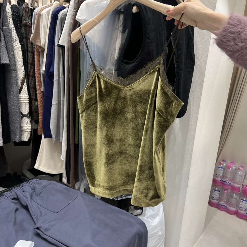 FRE東大門㊣實拍女士新款職業25秋冬時尚人氣熱賣吊帶背心絲絨FRE吊帶/背心