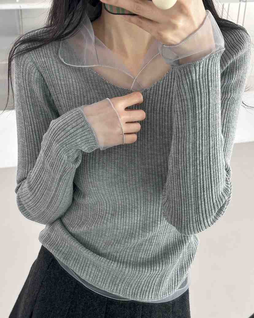 HOWDY韓國代購㊣女裝新品休閑25秋冬職業熱賣時尚人氣針織衫HOWDY針織衫