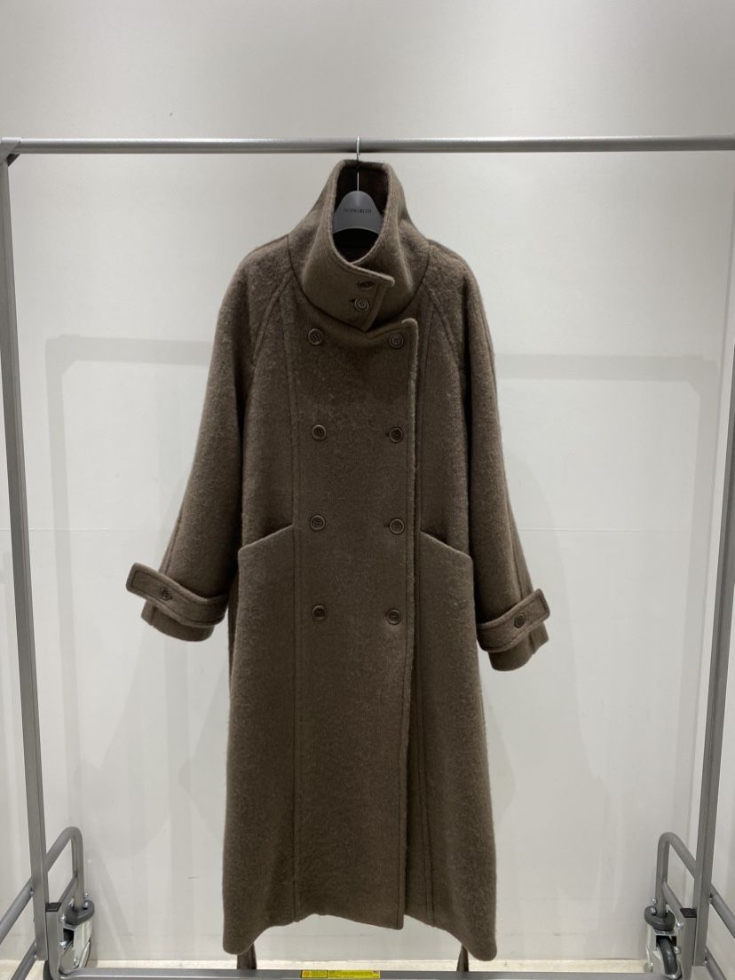 NOPROBLEM韓國代購㊣女士新品25秋冬中長款大衣含腰帶羊毛高領NOPROBLEM中長款大衣