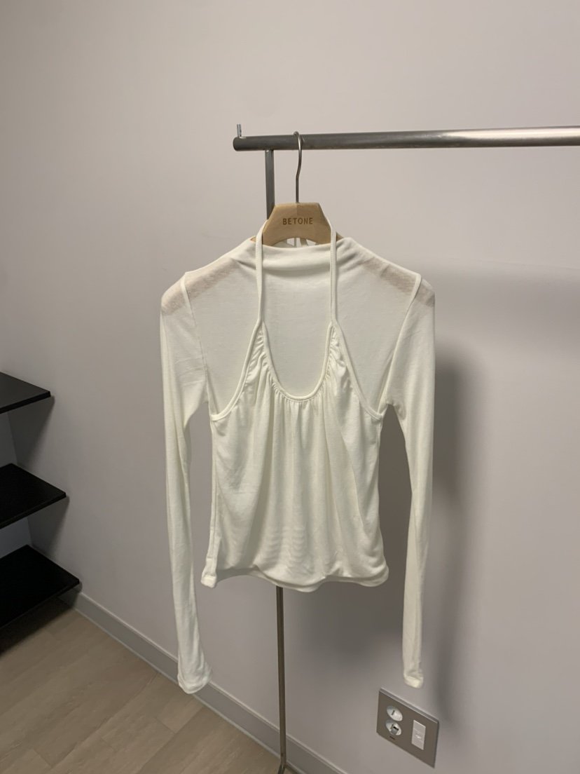BETONE韓國代購㊣女裝新品人氣職業推薦熱賣25秋冬長袖T恤褶裥BETONE長袖T恤