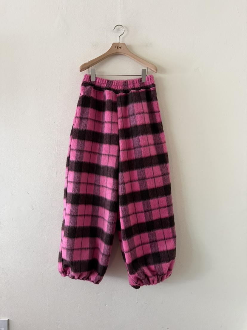 MENG韓國直郵㊣女士新品職業人氣休閑熱賣推薦褲子羊毛格子MENG褲子