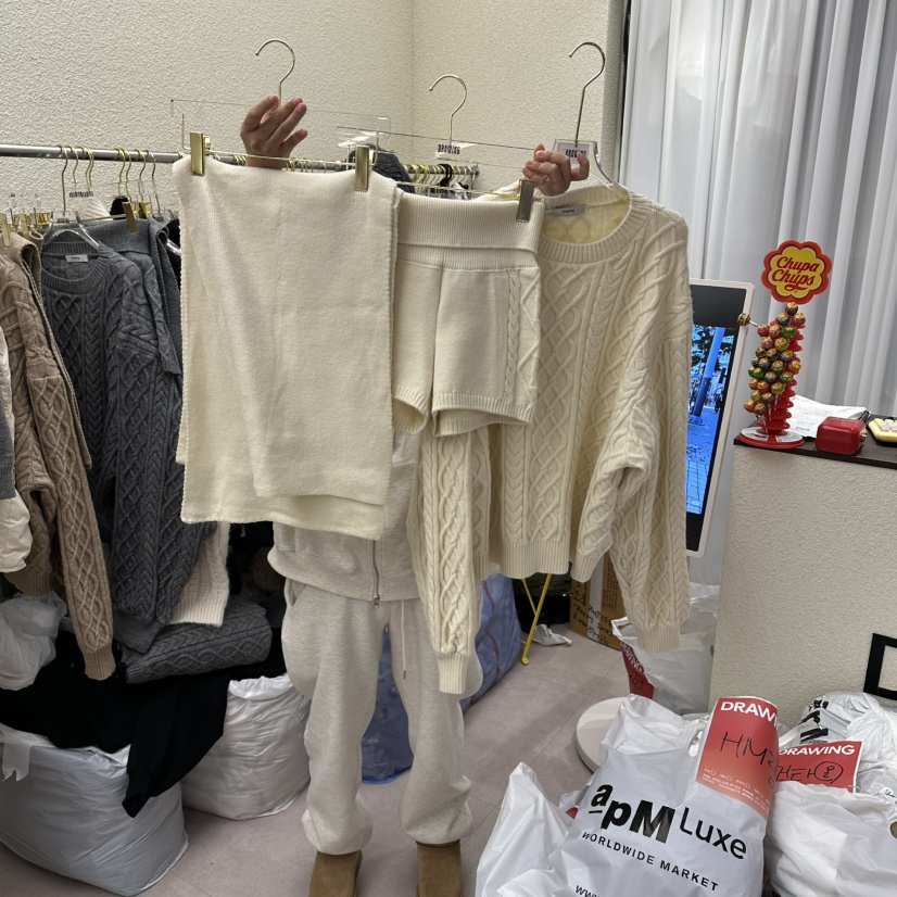 DRAWING東大門㊣代購女士新款休閑熱賣25秋冬人氣套裝三件套DRAWING套裝