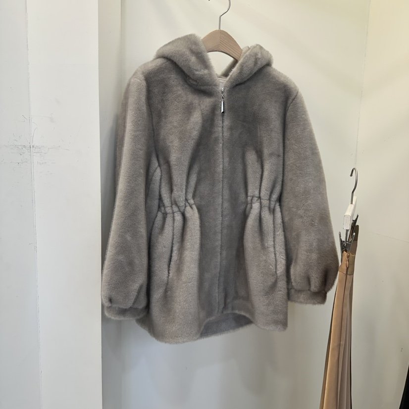 THE LOW韓國代購㊣女裝新款熱賣職業人氣推薦25秋冬夾克貂皮THE LOW夾克