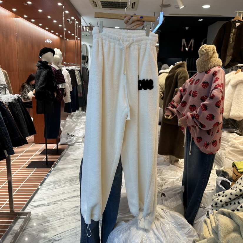 MIENNE東大門㊣實拍女士新品休閑推薦人氣職業休閑褲小熊加絨MIENNE休閑褲