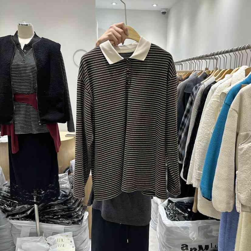 EN.U東大門㊣實拍女士新品時尚熱賣推薦職業人氣25秋冬長袖T恤EN.U長袖T恤