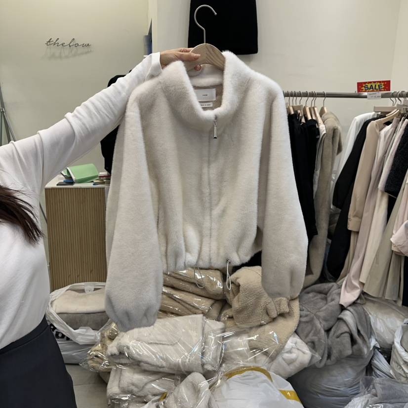 THE LOW東大門㊣代購女士新品人氣職業推薦時尚休閑夾克貂皮THE LOW夾克