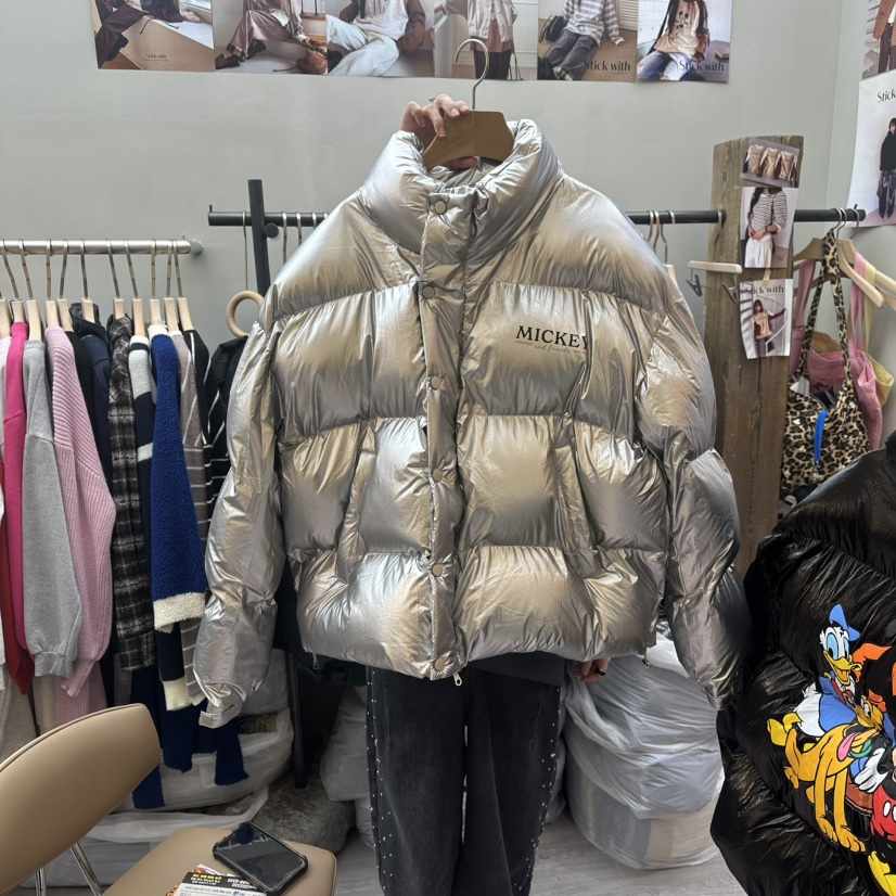 STICK WITH韓國代購㊣女士新品25秋冬推薦職業短款棉服填充STICK WITH短款棉服