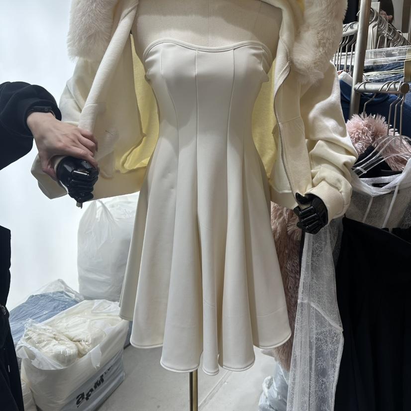 CHEAP-CHIC韓國代購㊣女裝新款職業25秋冬連衣裙雙排扣加絨CHEAP-CHIC/CHARLES THE SECOND連衣裙