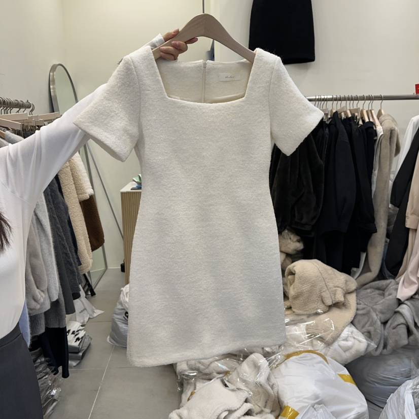 THE LOW韓國代購㊣女士新品熱賣25秋冬職業人氣休閑連衣裙THE LOW連衣裙