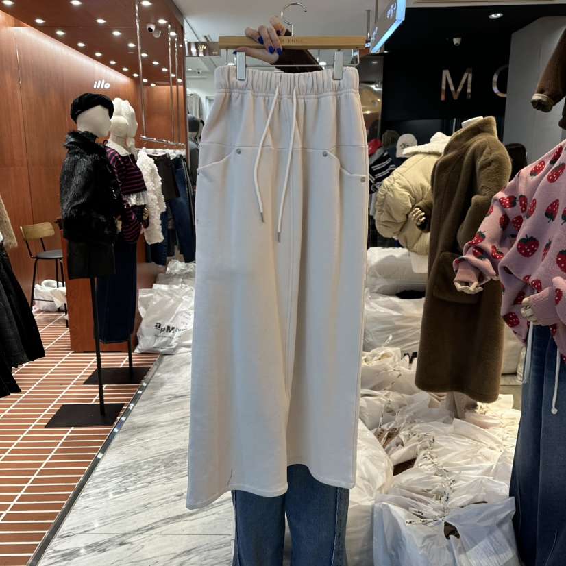 MIENNE韓國代購㊣女士新品職業推薦時尚人氣熱賣25秋冬長裙加絨MIENNE長裙