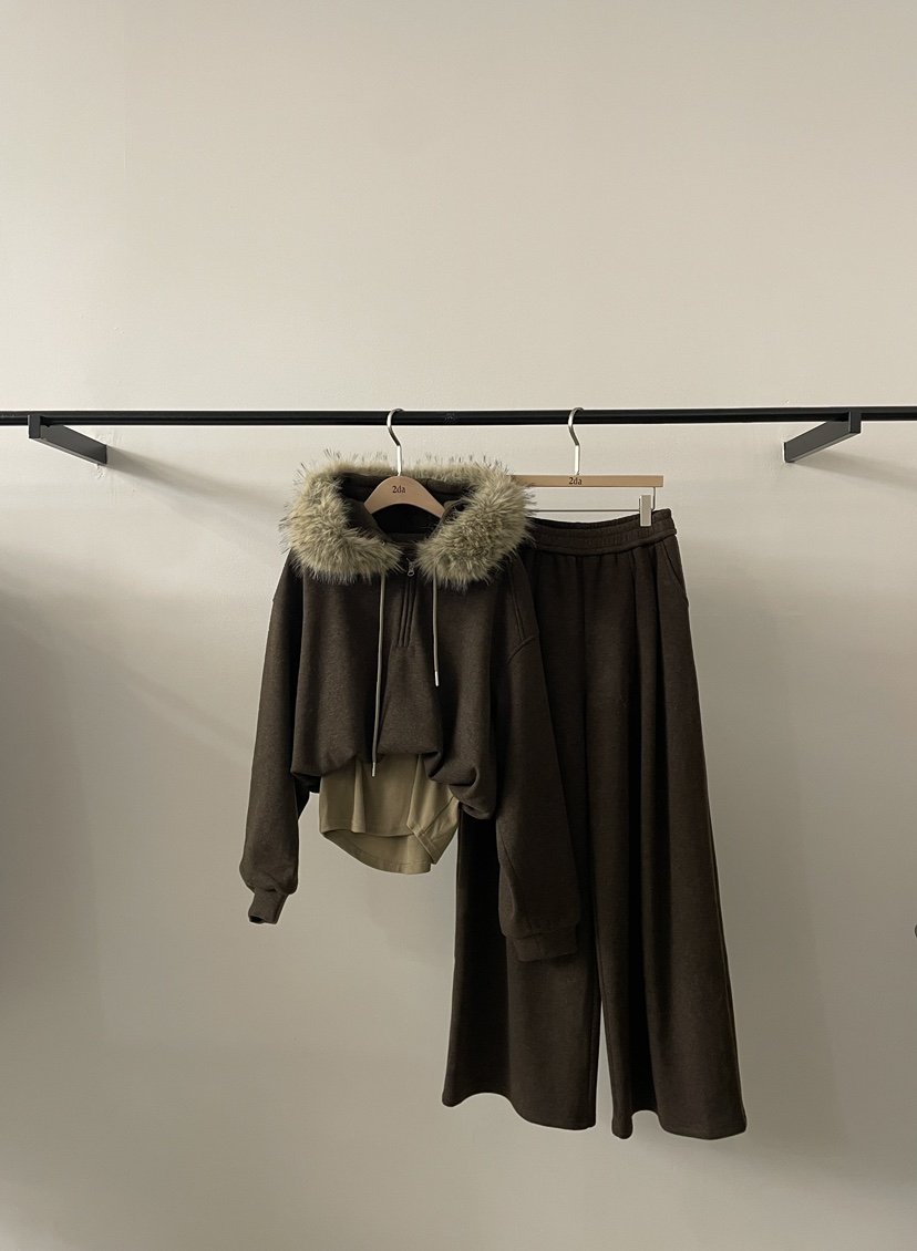 2DA/DARIMI-P韓國代購㊣女裝新款熱賣套裝毛領可拆可拆卸套裝2DA/DARIMI-P套裝