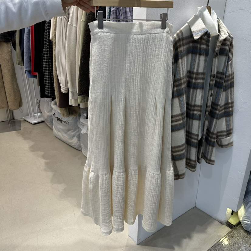 GOLDEN MARKET韓國直郵㊣女士新品推薦時尚休閑長裙褶裥棉GOLDEN MARKET長裙