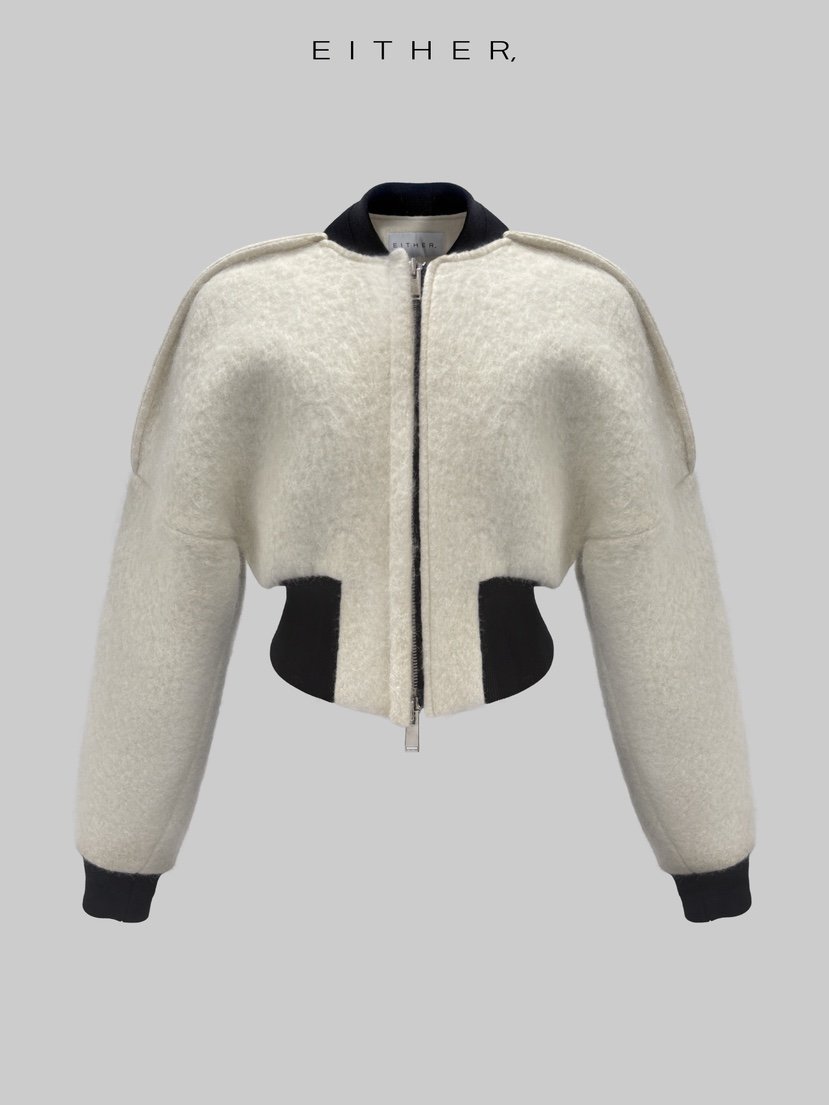 EITHER東大門㊣實拍女士新款熱賣休閑人氣推薦職業夾克羊駝EITHER夾克