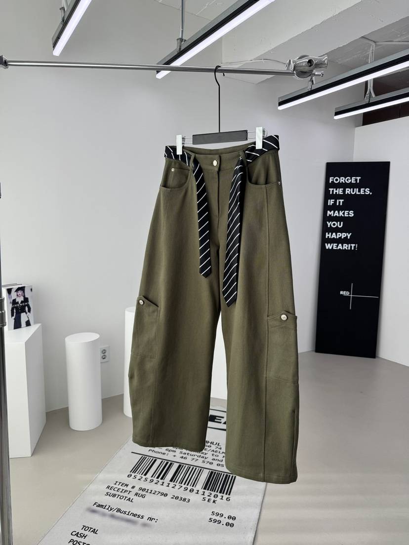 RED-A韓國代購㊣女裝新款人氣熱賣25秋冬休閑時尚休閑褲系帶RED-A休閑褲