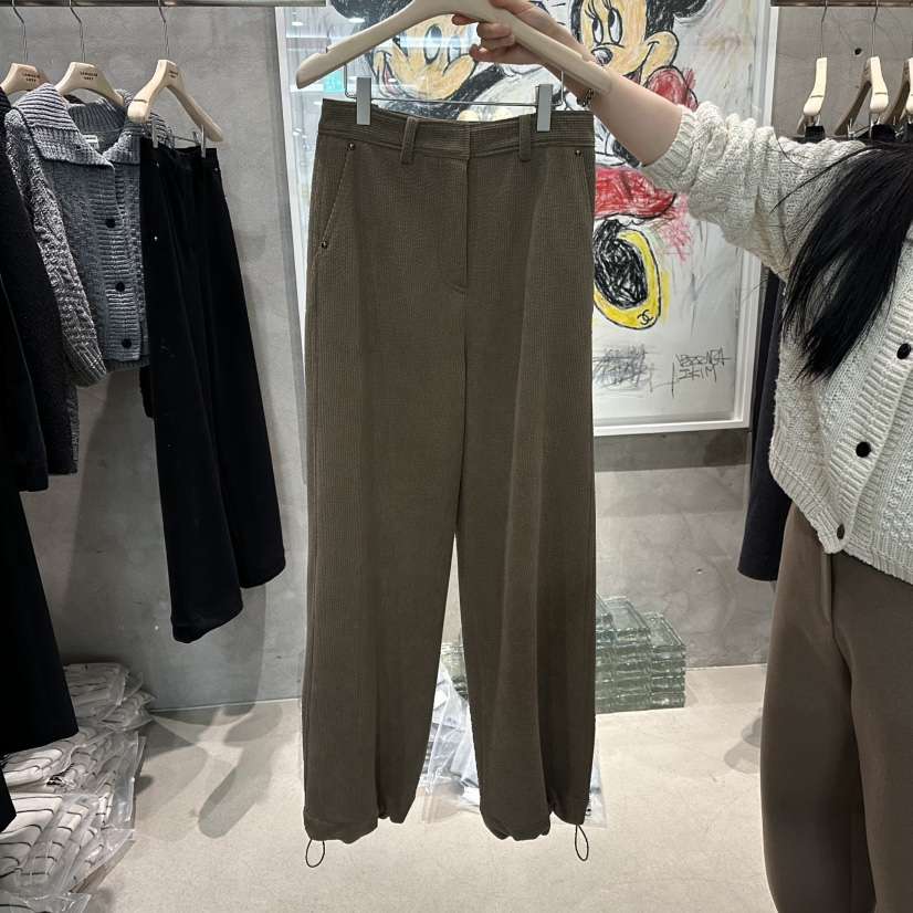 LAMAGIEPIE韓國代購㊣女士新品25秋冬時尚熱賣人氣推薦休閑褲LAMAGIE GREY休閑褲