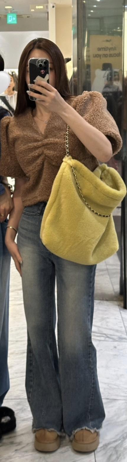 JOURNEY韓國直郵㊣女裝新品25秋冬推薦職業時尚單肩斜跨包毛絨JOURNEY單肩/斜跨包