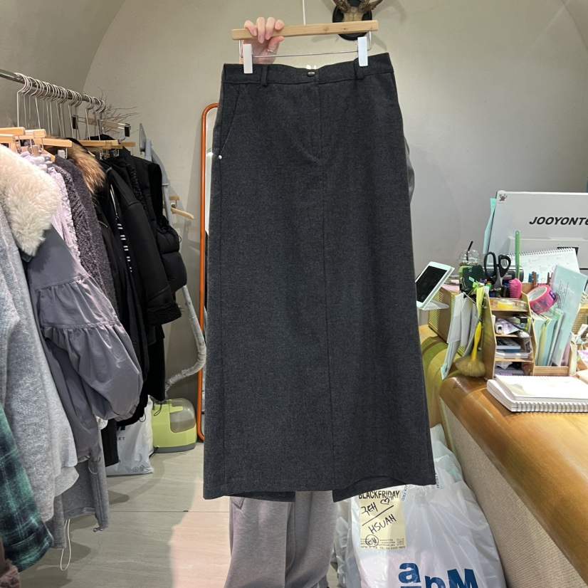 BLACKFRIDAY東大門㊣實拍女士新款時尚推薦休閑職業長裙口袋BLACK FRIDAY長裙