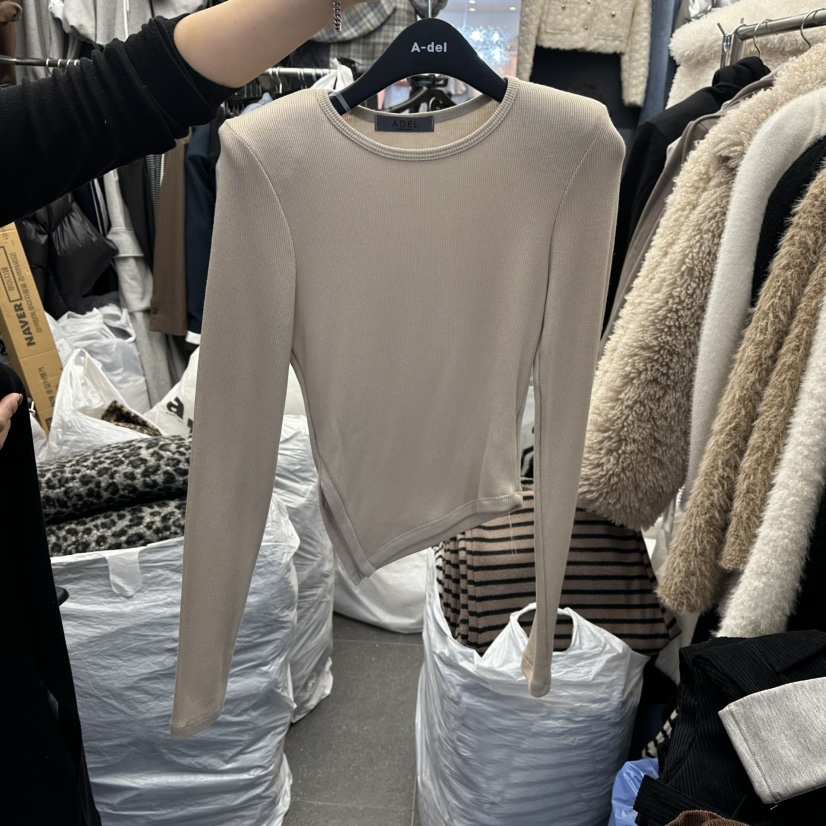 A-DEL東大門㊣實拍女裝新款職業休閑人氣熱賣時尚推薦長袖T恤A-DEL長袖T恤