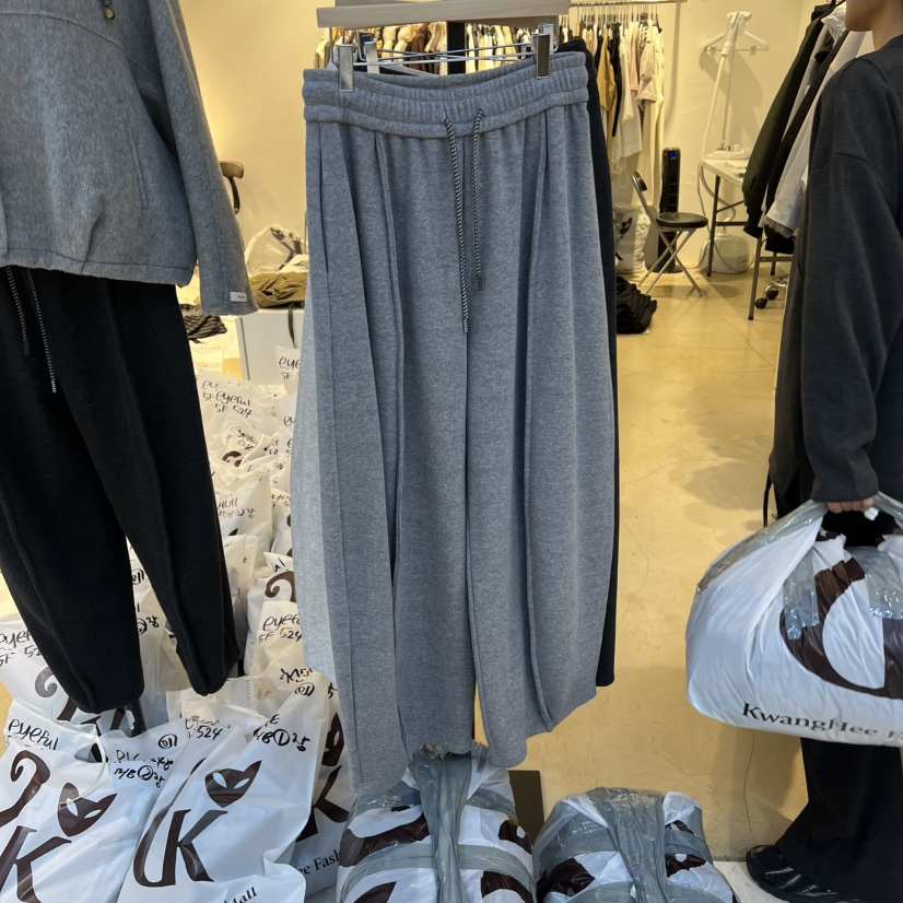 EYEFUL-Q東大門㊣實拍女士新品時尚25秋冬休閑褲闊腿褲羊毛eyeful休閑褲