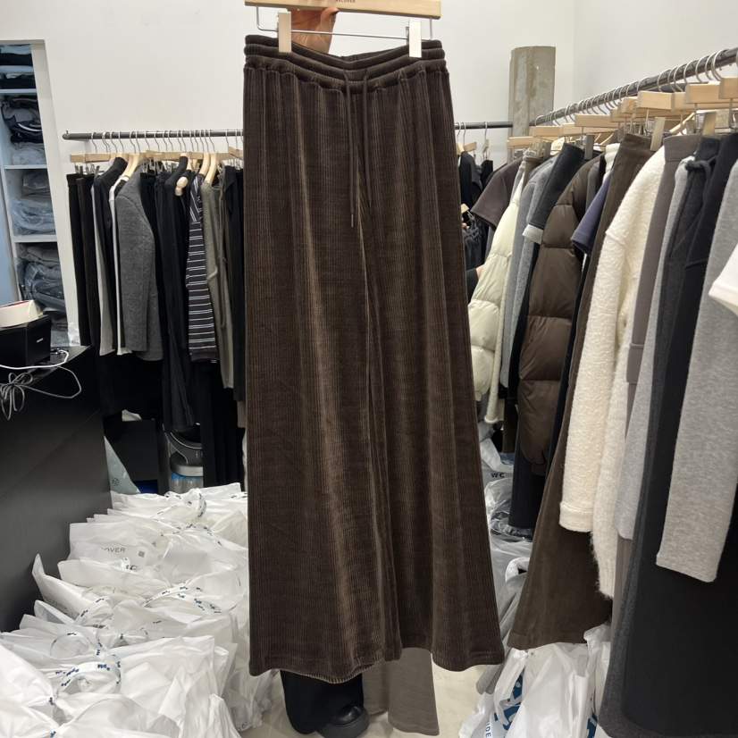 RECOVER韓國直郵㊣女士新款時尚休閑推薦熱賣25秋冬休閑褲天鵝絨RECOVER/MOMENT休閑褲