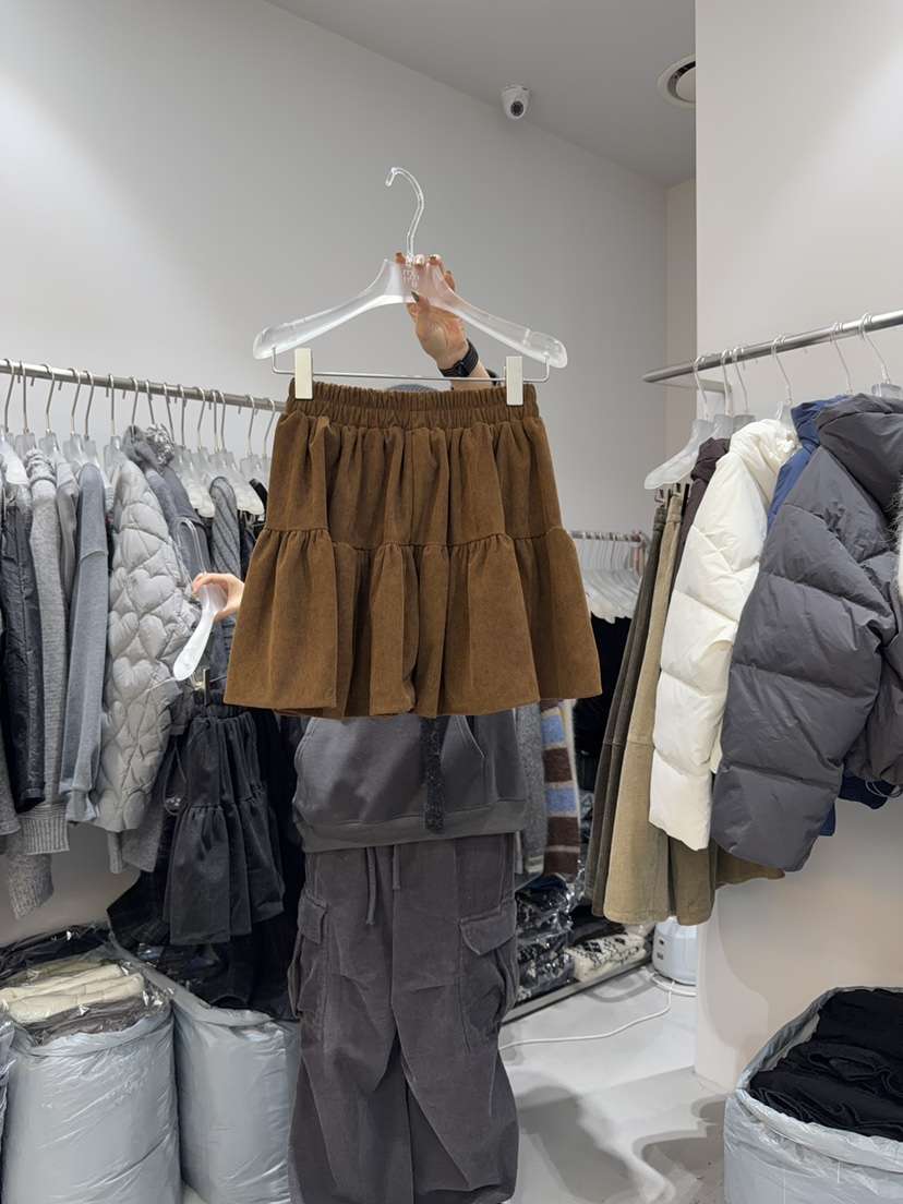 LOOKK東大門㊣實拍女裝新款熱賣休閑時尚人氣25秋冬短裙褶皺LOOKK短裙