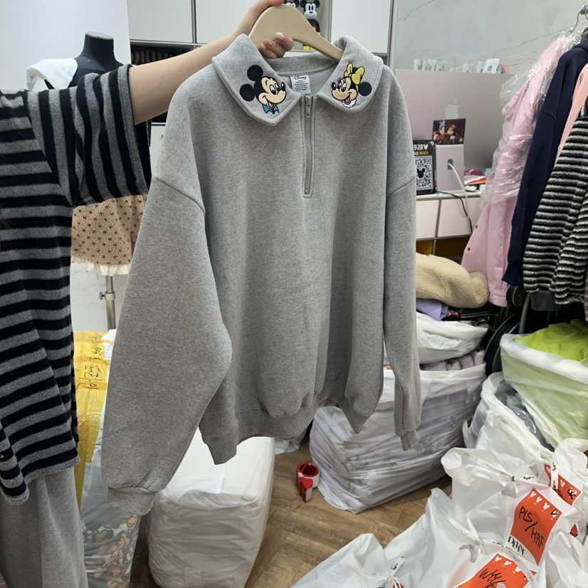 DE LINE韓國直郵㊣女裝新品25秋冬職業熱賣人氣時尚衛衣加絨DE LINE衛衣