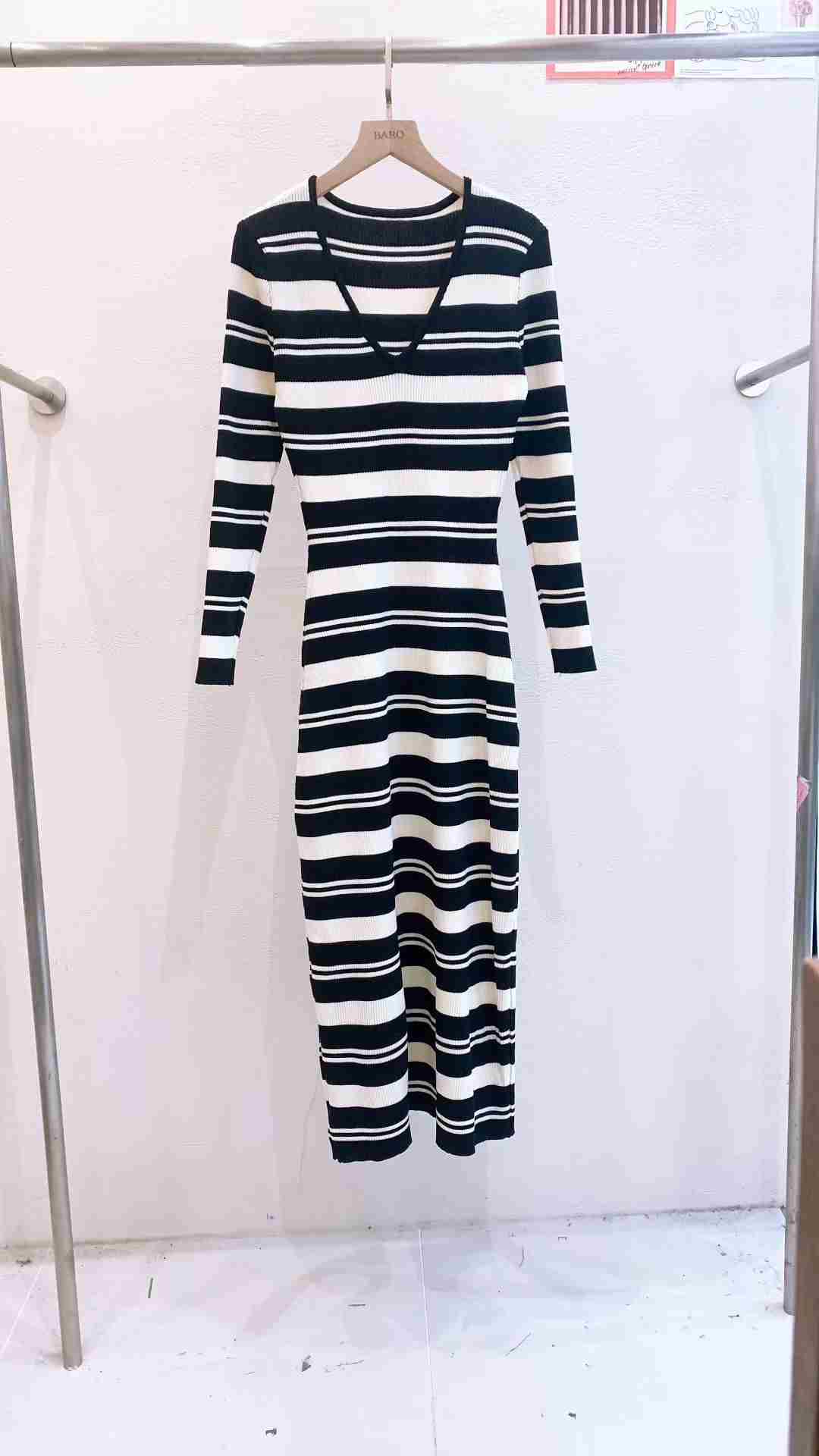 BARO東大門㊣直郵女裝新款休閑25秋冬時尚熱賣職業推薦連衣裙BARO連衣裙