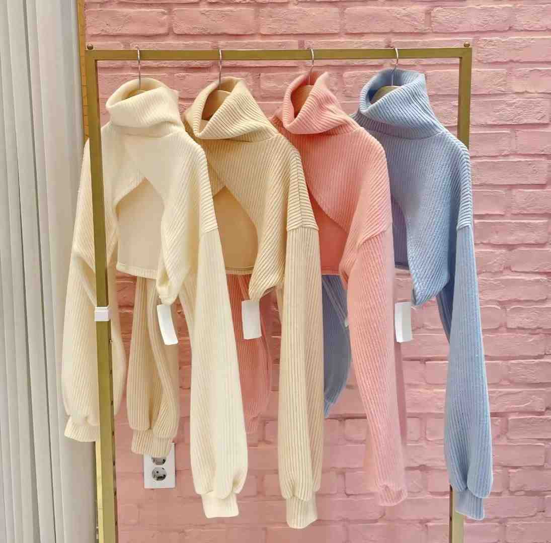 KIKI ROOM韓國直郵㊣女士新品真品人氣25秋冬職業休閑針織衫KIKI ROOM針織衫