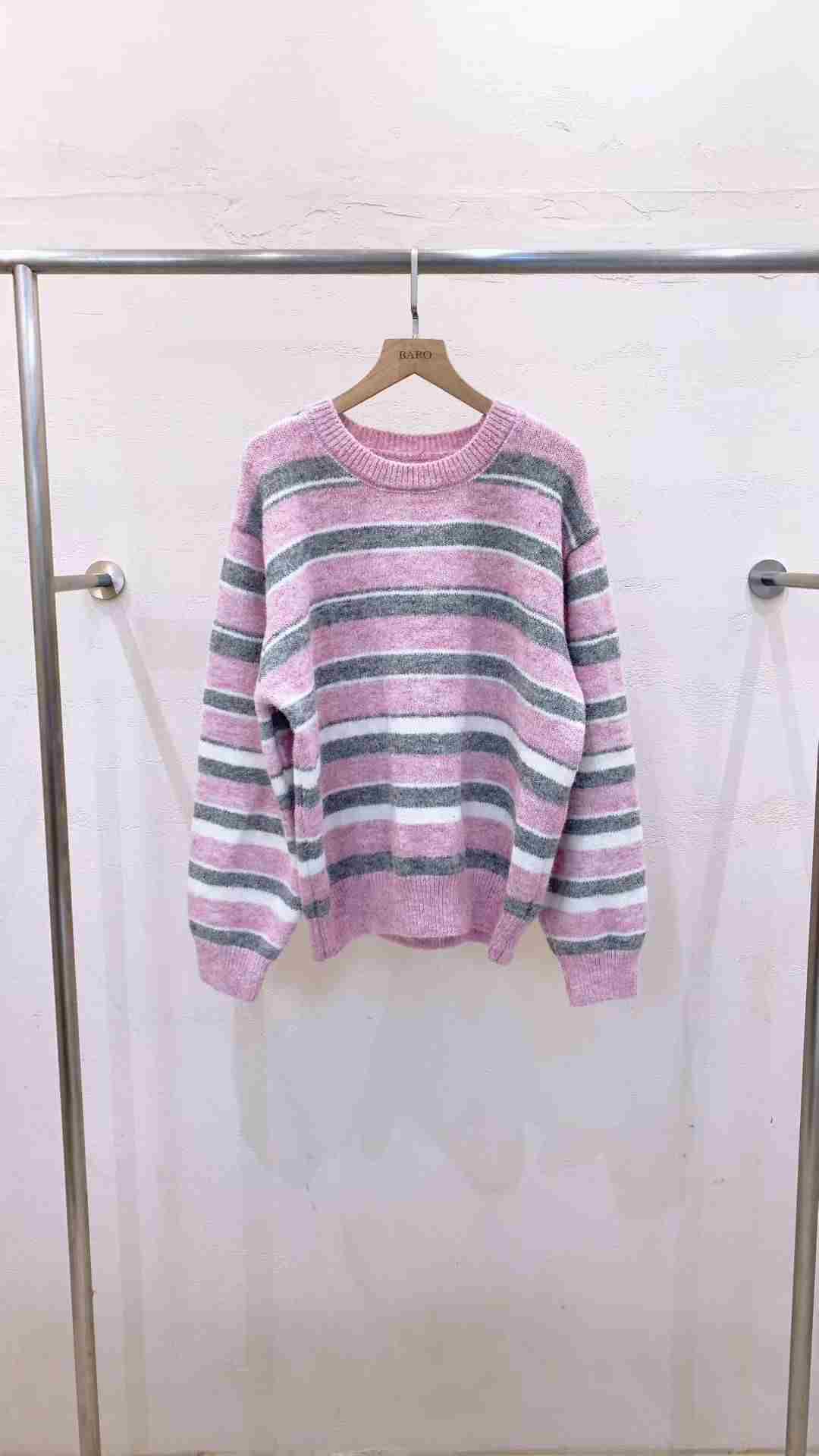 BARO韓國直郵㊣女士新款25秋冬人氣職業推薦熱賣針織衫寬松BARO針織衫
