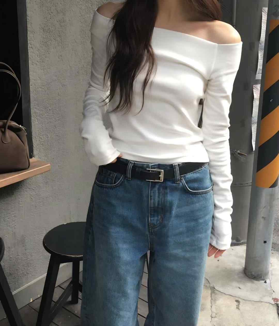 KIKI ROOM東大門㊣代購女裝新品休閑25秋冬熱賣職業長袖T恤KIKI ROOM長袖T恤