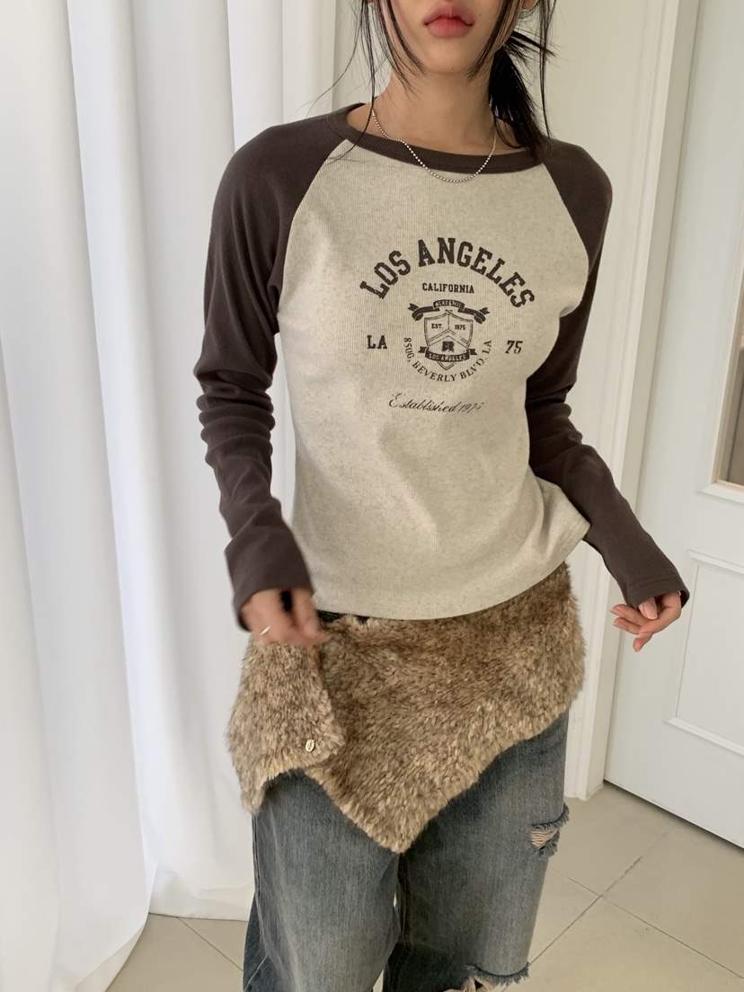 SUNDER MARKET東大門㊣直郵女裝新品職業25秋冬休閑長袖T恤SUNDER MARKET長袖T恤