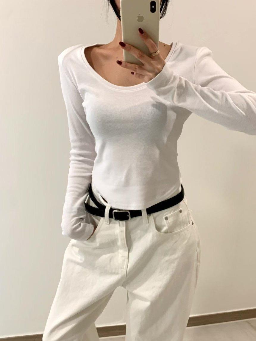 KIKI ROOM韓國代購㊣女士新品職業推薦熱賣休閑25秋冬長袖T恤KIKI ROOM長袖T恤