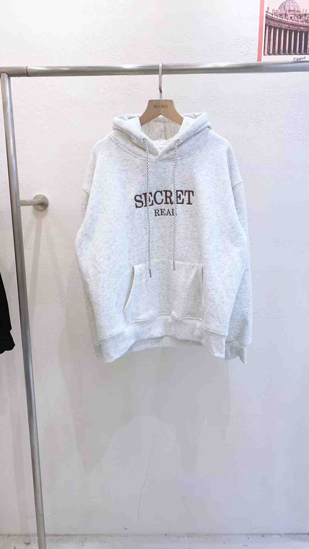 BARO東大門㊣實拍女士新款時尚休閑職業人氣25秋冬衛衣兜帽BARO衛衣