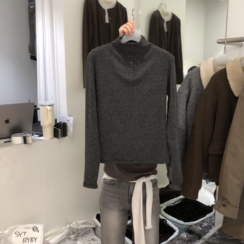 AUBE東大門㊣代購女士新款25秋冬休閑推薦真品熱賣時尚長袖T恤AUBE長袖T恤