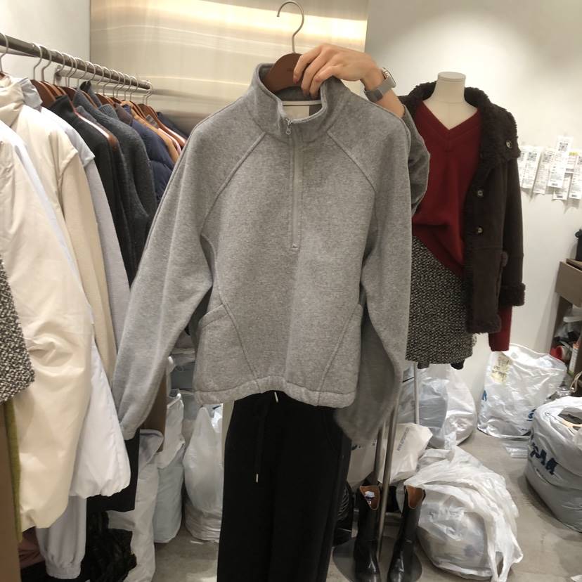 CHAE東大門㊣實拍女裝新款職業人氣休閑推薦25秋冬衛衣抓絨拉鏈CHAE衛衣