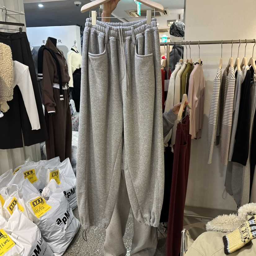 LIL韓國代購㊣女士新品時尚人氣熱賣真品25秋冬推薦休閑褲加絨LIL休閑褲