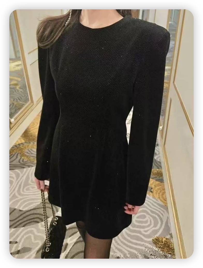 HERISH-HAUTE韓國直郵㊣女裝新品25秋冬推薦真品休閑連衣裙HERISH-HAUTE連衣裙