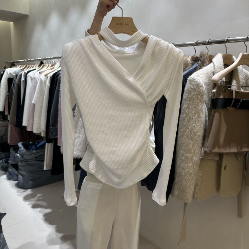 FOUREIGHT韓國代購㊣女裝新款休閑人氣熱賣真品職業長袖T恤FOUR EIGHT長袖T恤