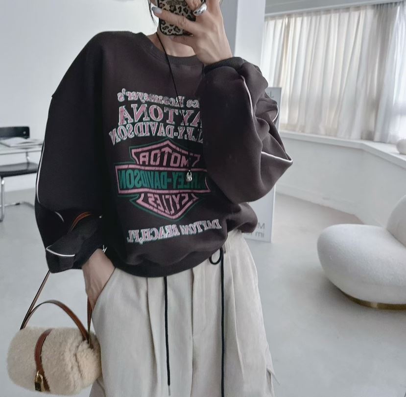 BLACKFRIDAY東大門㊣實拍女裝新品熱賣時尚推薦職業衛衣加絨BLACK FRIDAY衛衣