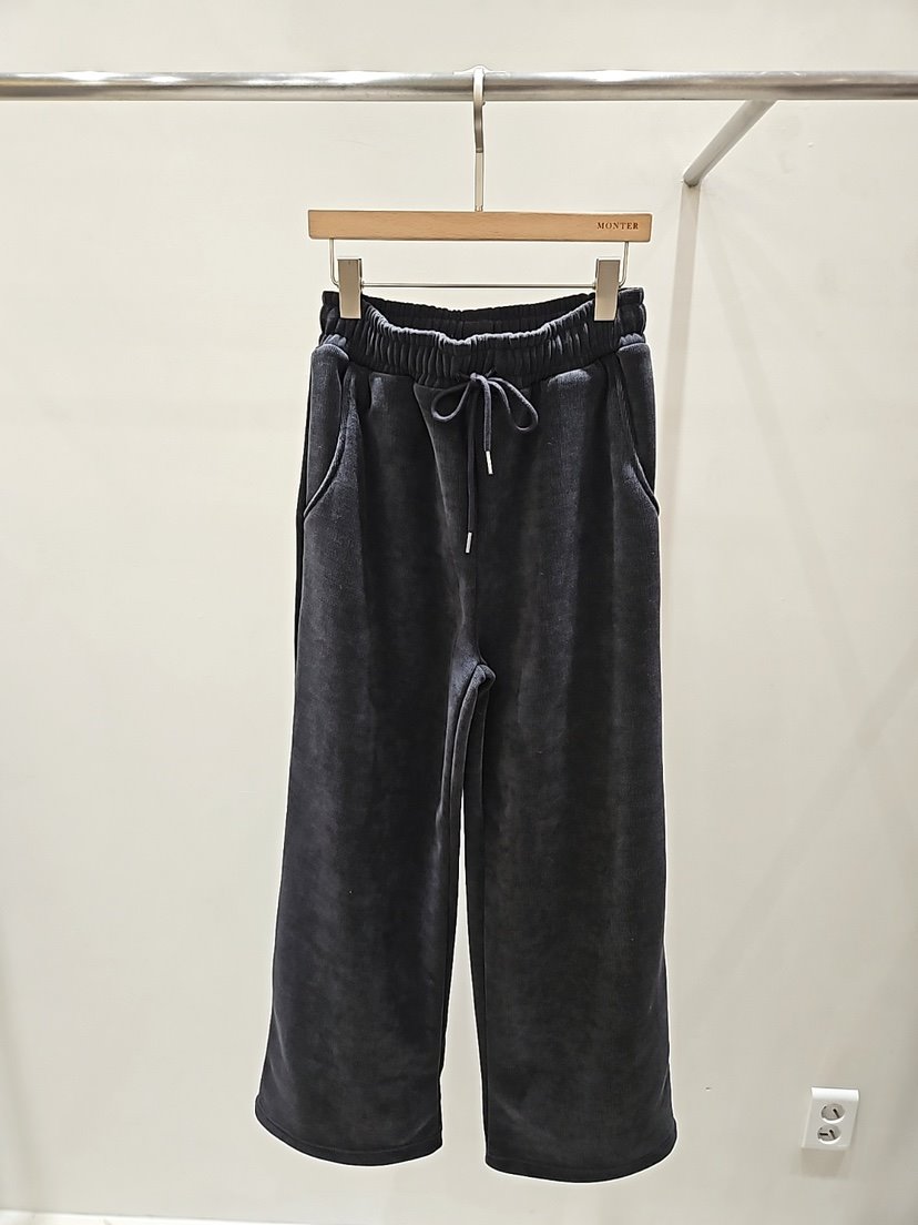 MONTER東大門㊣直郵女士新款真品休閑褲天鵝絨加絨皮褲貂皮MONTER休閑褲