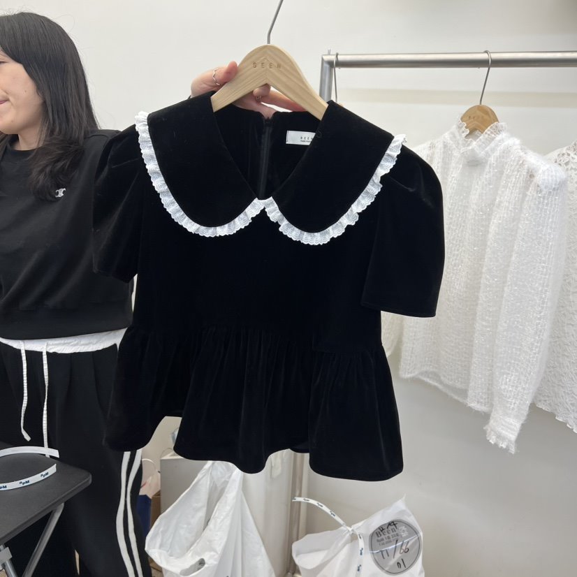BEEN-A東大門㊣實拍女裝新款推薦職業時尚休閑人氣襯衫蕾絲衫BEEN-A襯衫/蕾絲衫