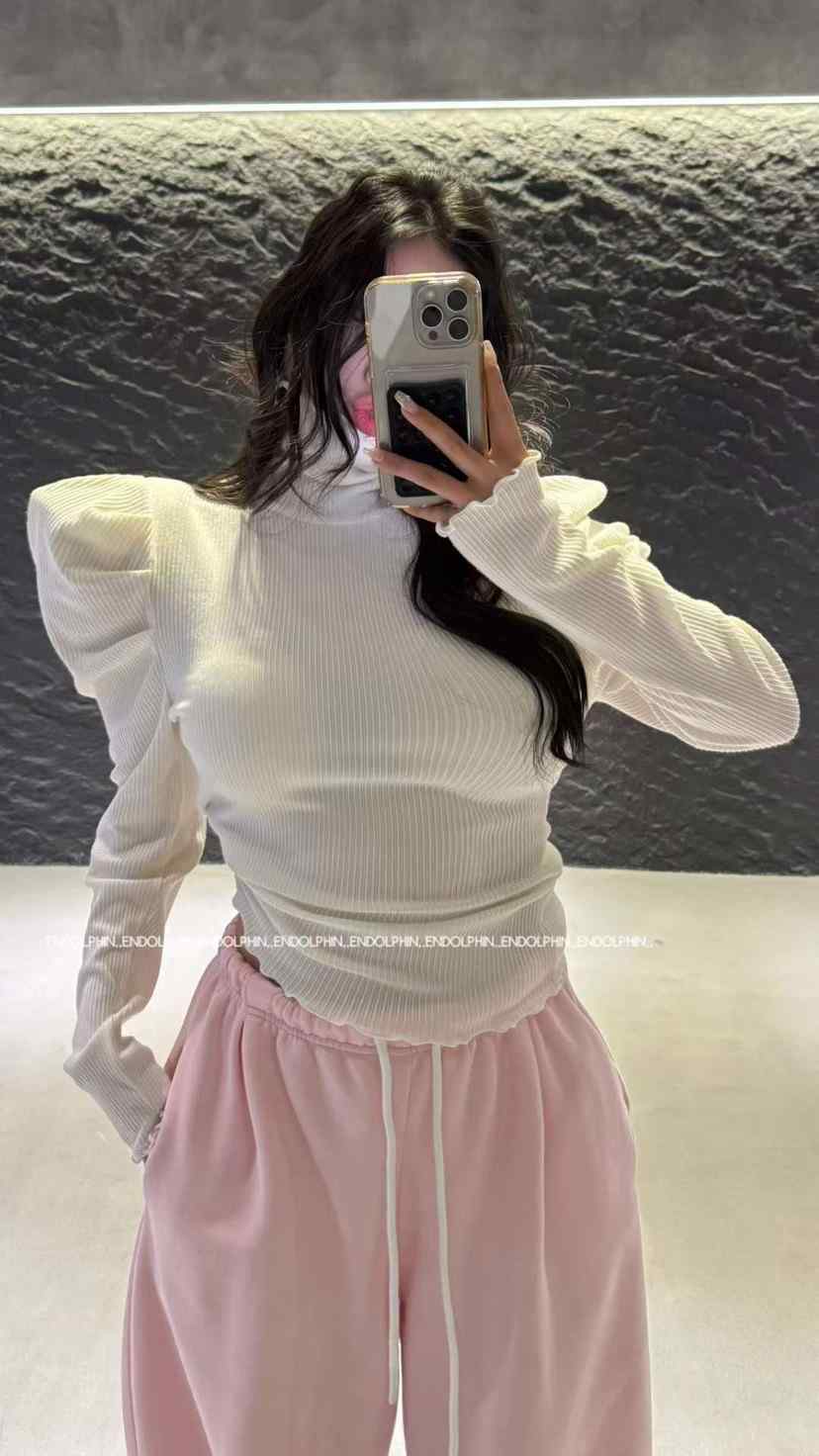 ENDOLPHIN韓國代購㊣女士新品時尚25秋冬職業真品休閑長袖T恤ENDOLPHIN長袖T恤