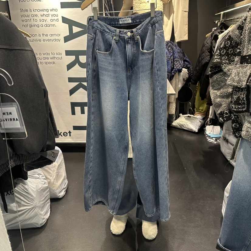 EL BOSQUE韓國直郵㊣女裝新品人氣25秋冬真品職業牛仔褲加絨EL BOSQUE牛仔褲